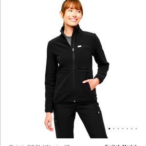 Figs On Shift black Fleece Jacket